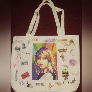 Get TAYLOR SWIFT MERCH NWT Taylor Swift GraphicTote Bag Pics On Front & BacK